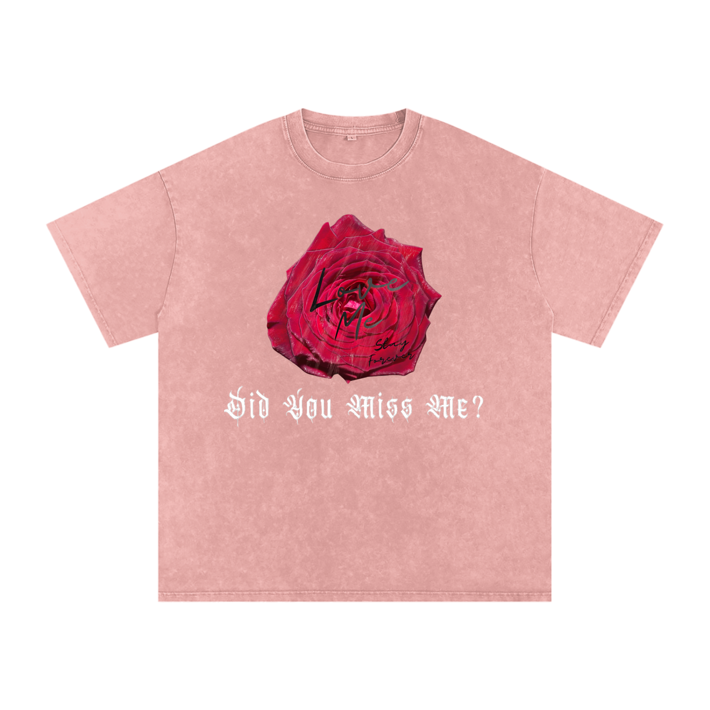 Snow Washed Oversized Cotton T-Shirt