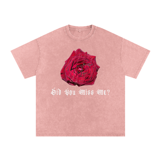 Snow Washed Oversized Cotton T-Shirt