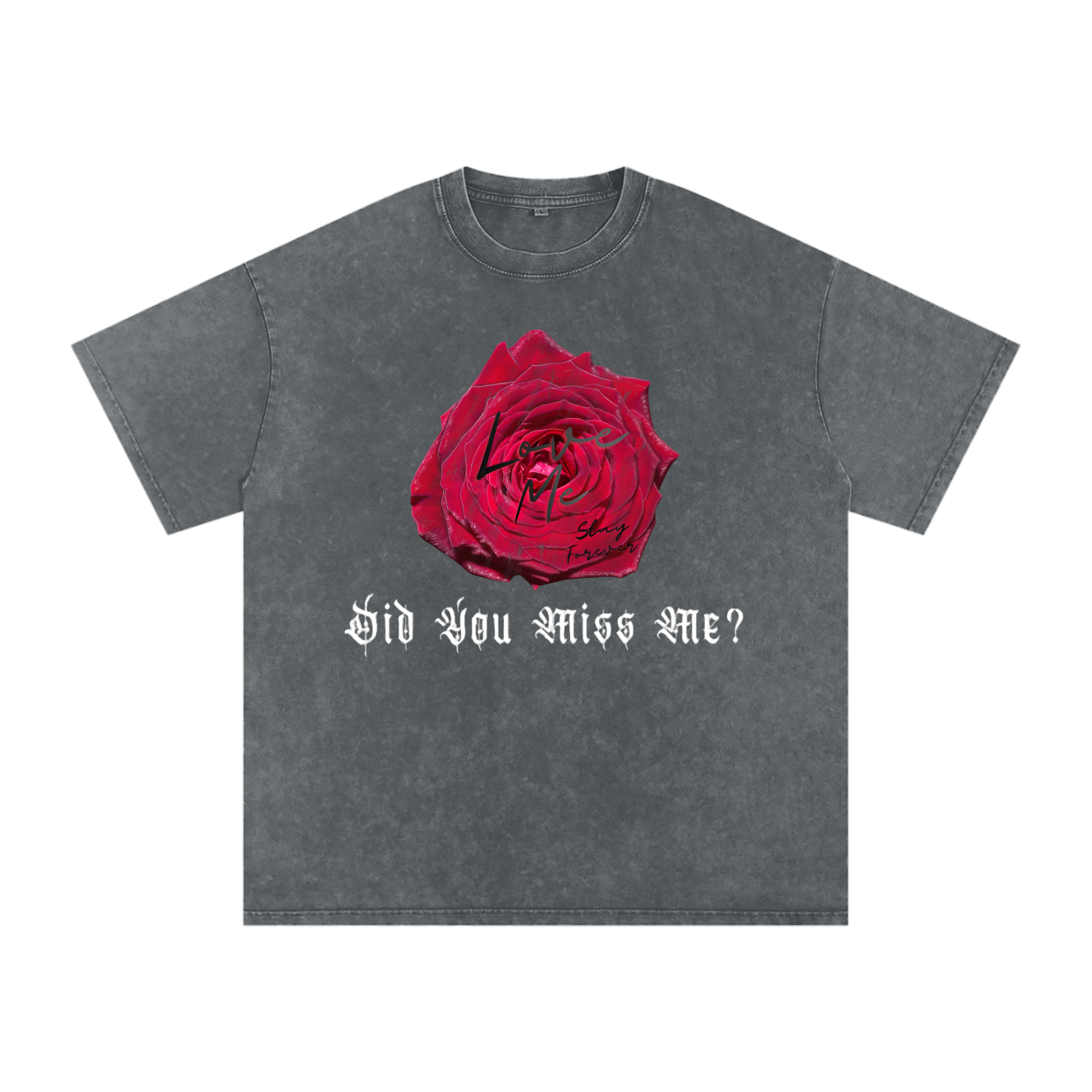 Snow Washed Oversized Cotton T-Shirt