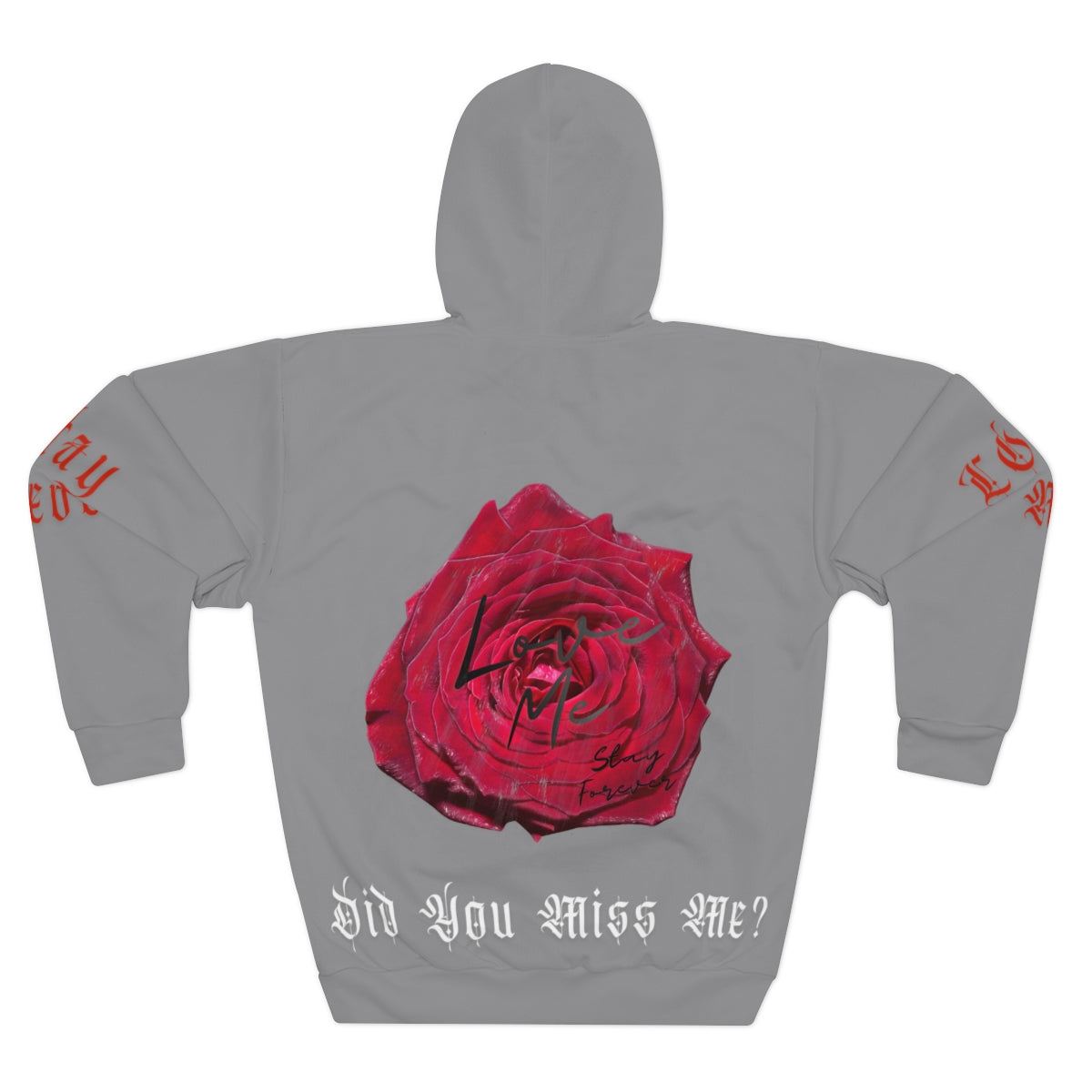 Grey Unisex Pullover Hoodie (AOP)